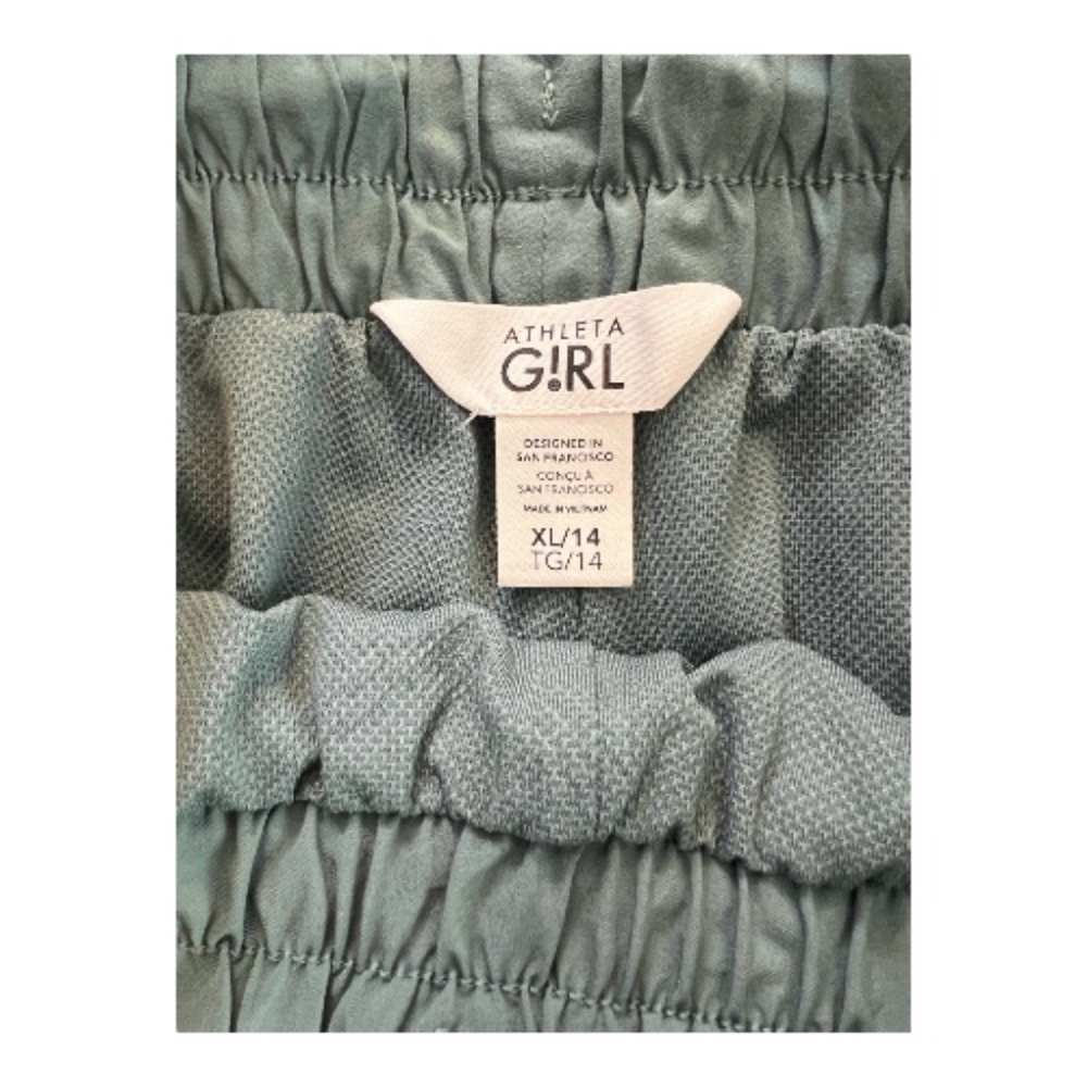 👖 EUC ATHLETA GIRL Sage Green Run Free Cargo Jogger | Size XL/14 (Fits Women’s - Picture 7 of 9